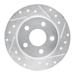 Ford Taurus SHO Brake Rotor (1) - Rear Right - R1 Concepts - Drilled & Slotted - Silver - `93-`05 Ford Taurus SHO Brake Rotor (1) - Rear Right - R1 Concepts - Drilled & Slotted - Silver - `93-`05